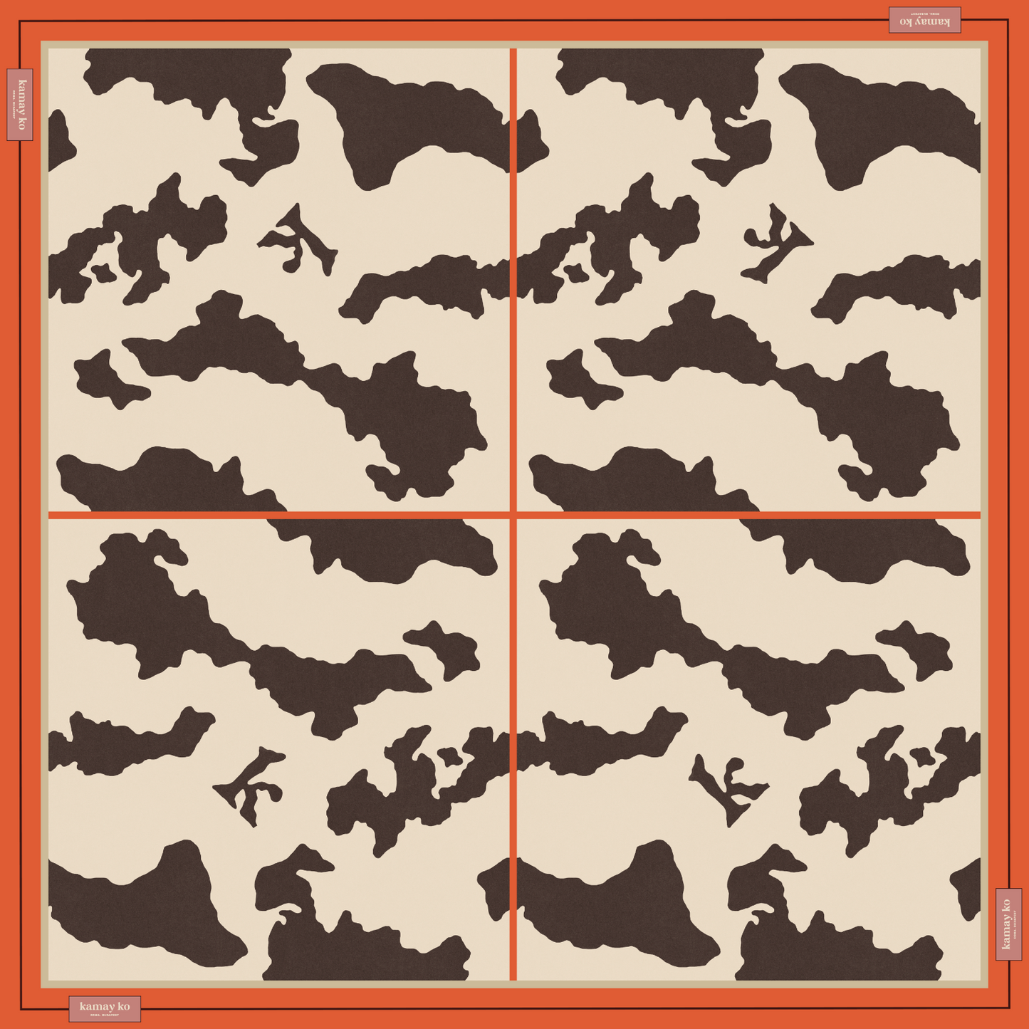 NONNA - Silk Scarf - Cow