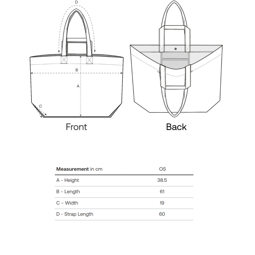 TIGER POWER - Navy canvas shopper