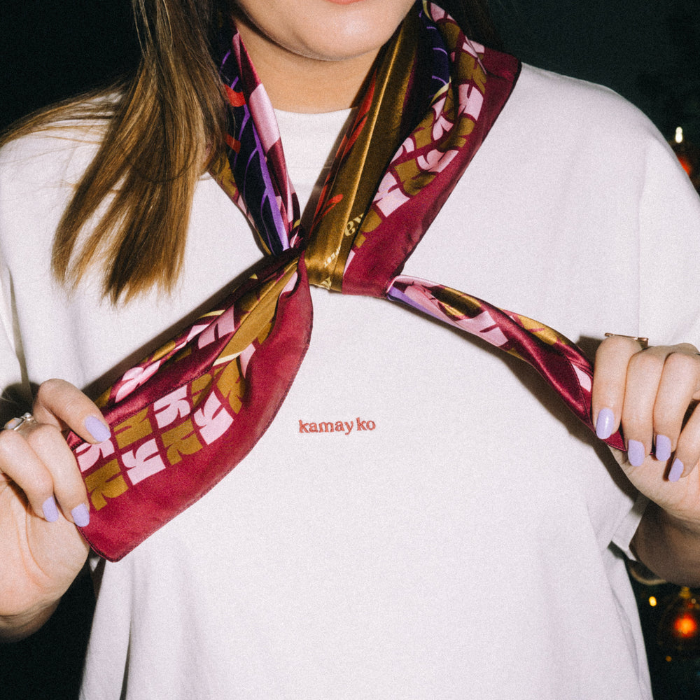 AVIV - Silk scarf - Autumn Tiger