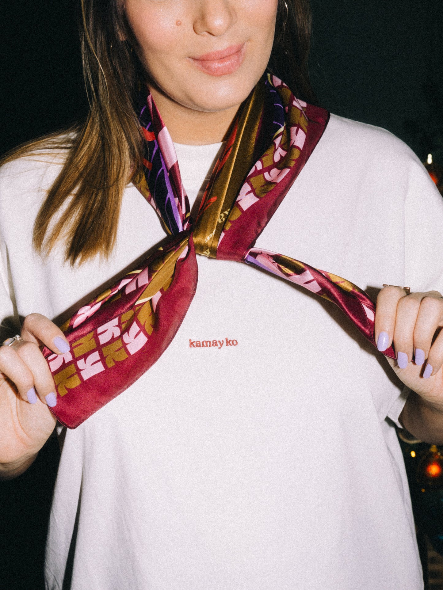 AVIV - Silk scarf - Autumn Tiger