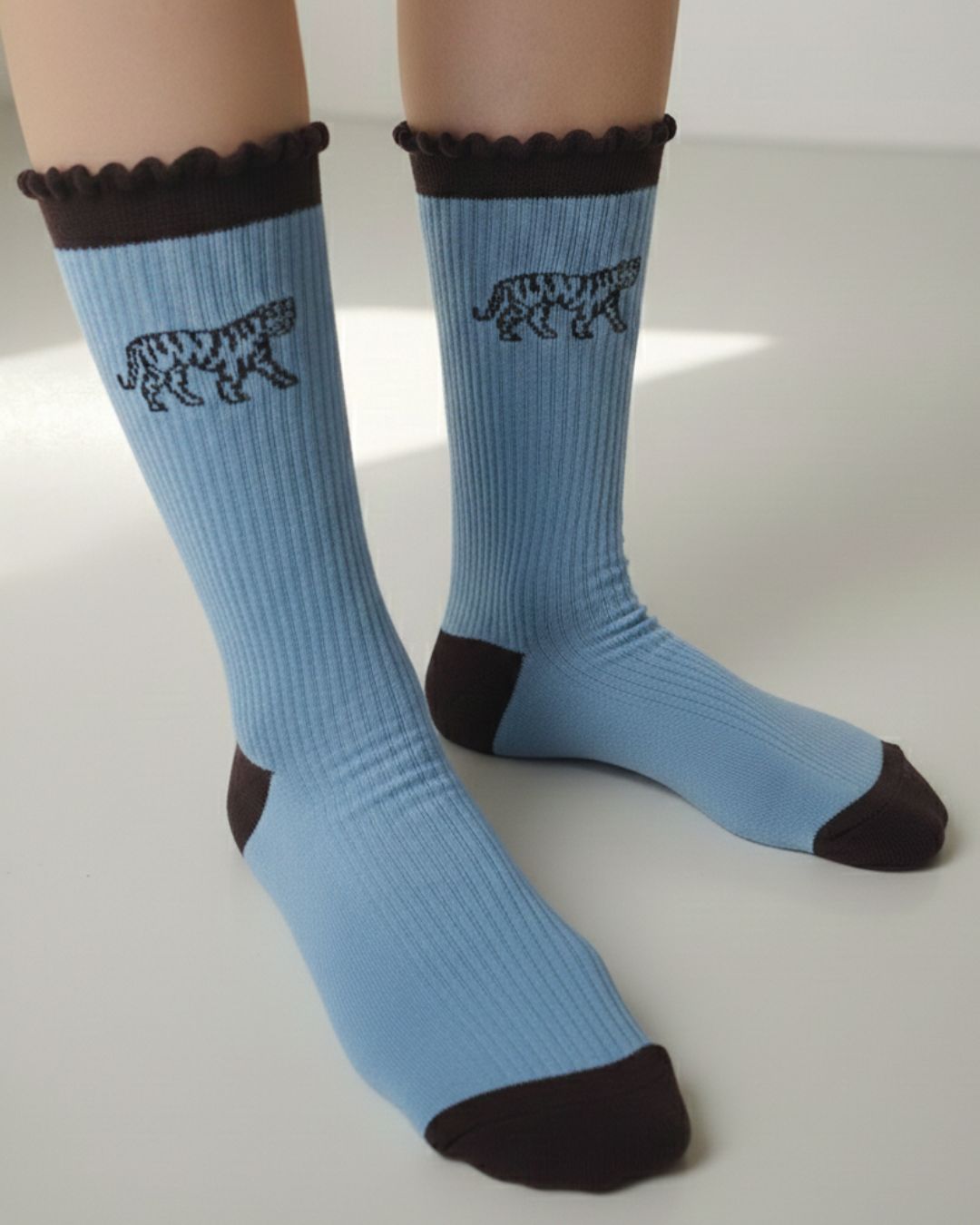 TIGER POWER- Socks - Baby Blue