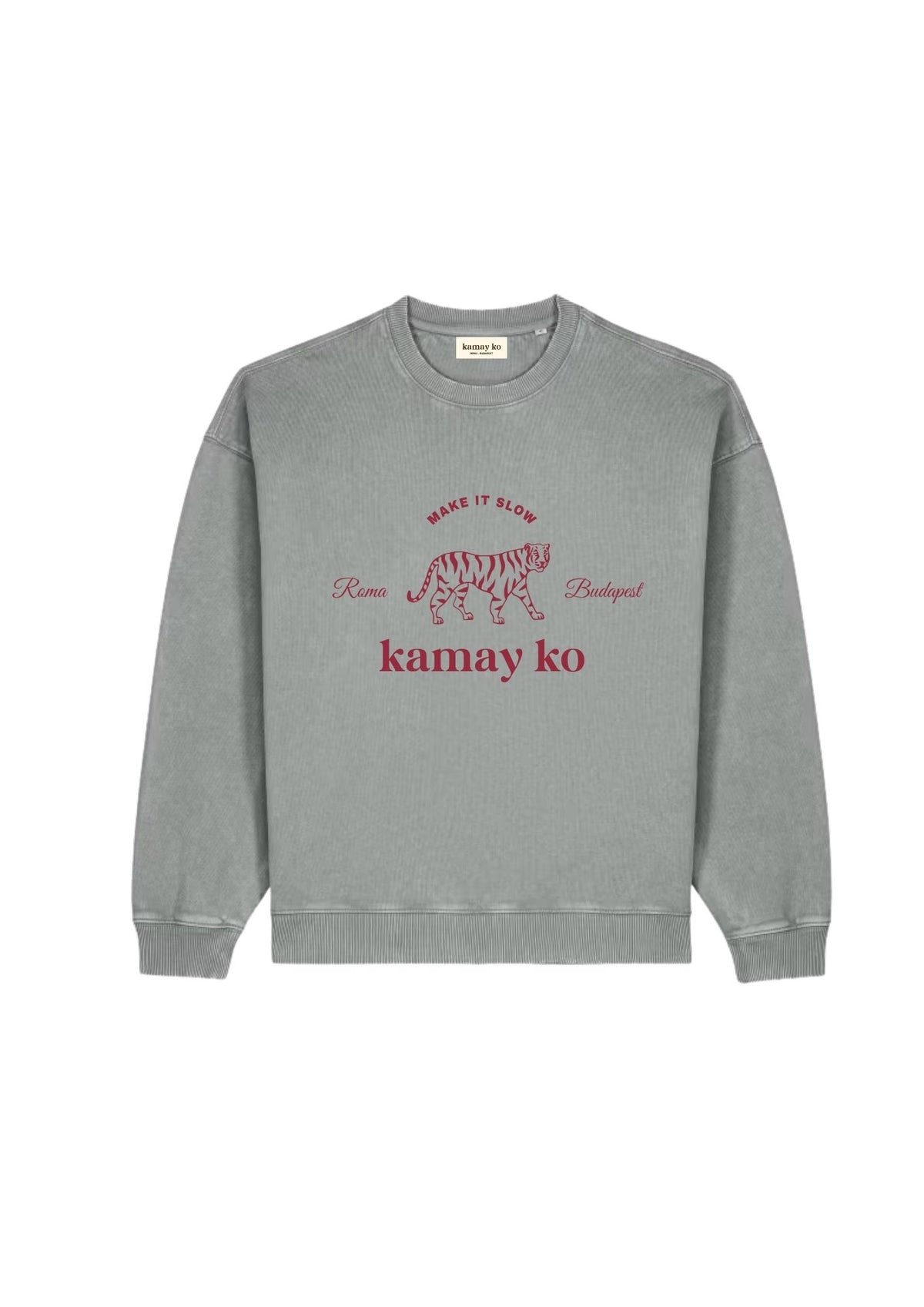 TIGER POWER - Unisex Sweatshirt - Dyed grey