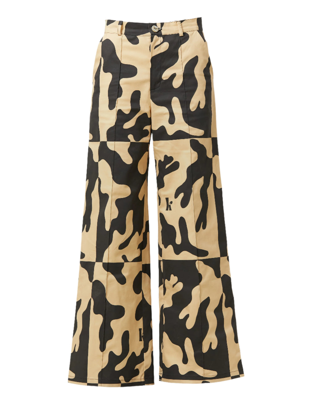 DIANA - -Women Trousers - Coral B&W