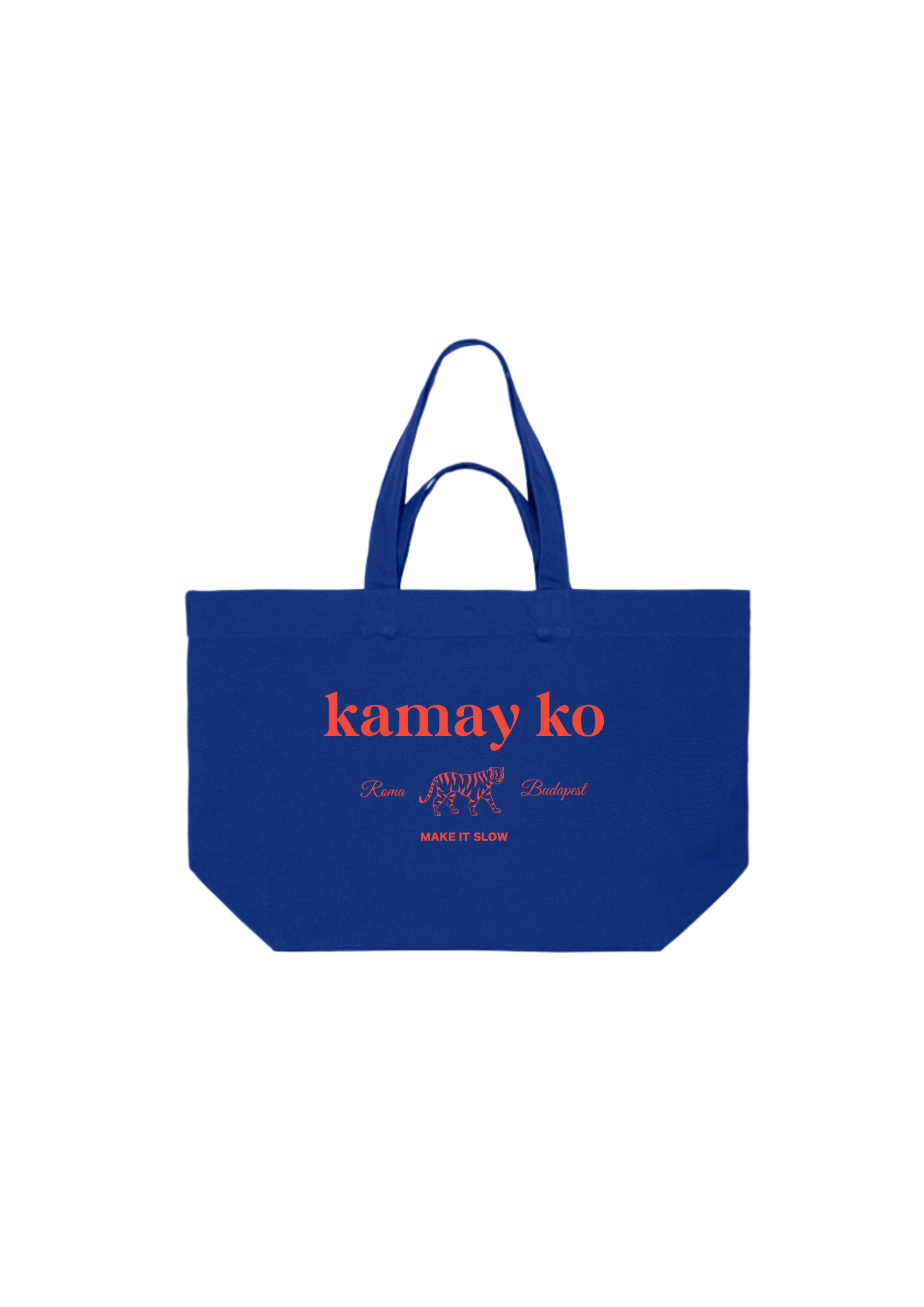 TIGER POWER - King Blue canvas shopper