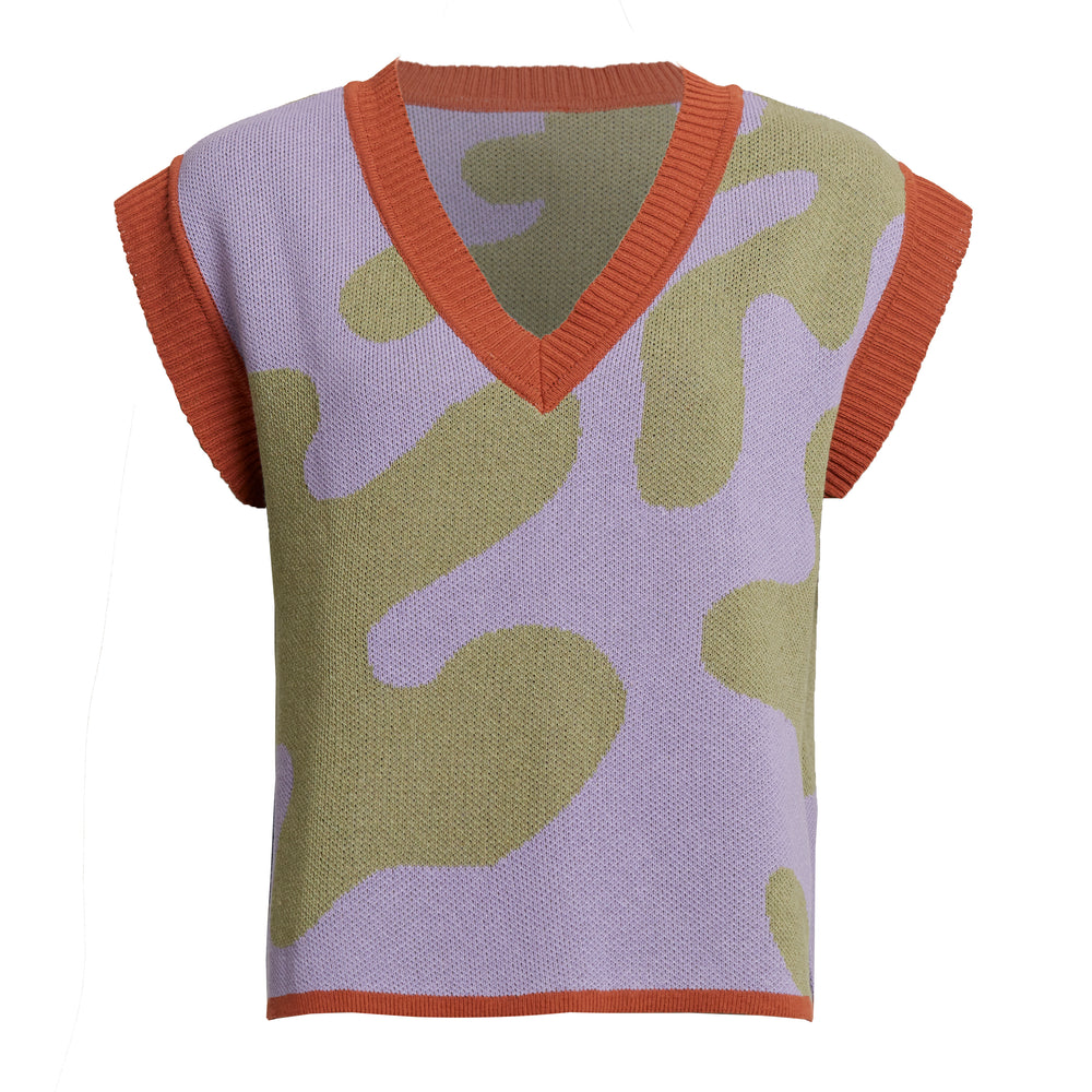 NONNA - Knitted Vest  - Fig