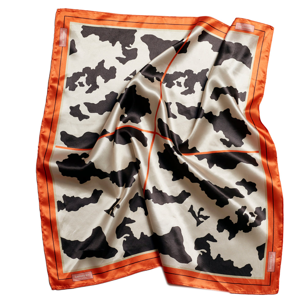 NONNA - Silk Scarf - Cow