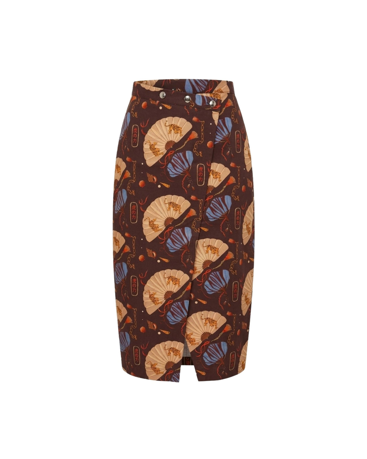 TORA - Barrel Skirt - Brown Fan