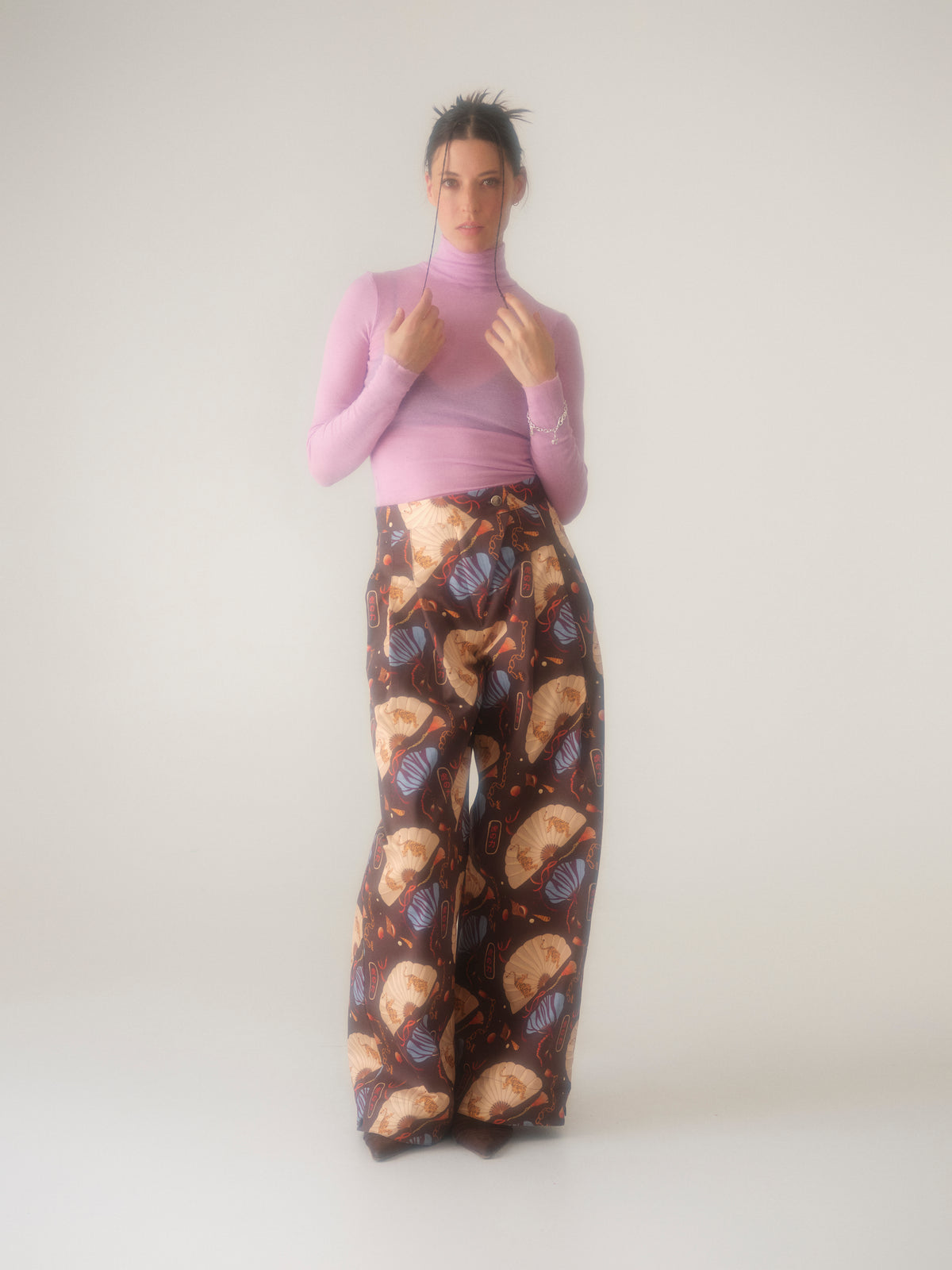 TORA - Trousers - Brown Fan