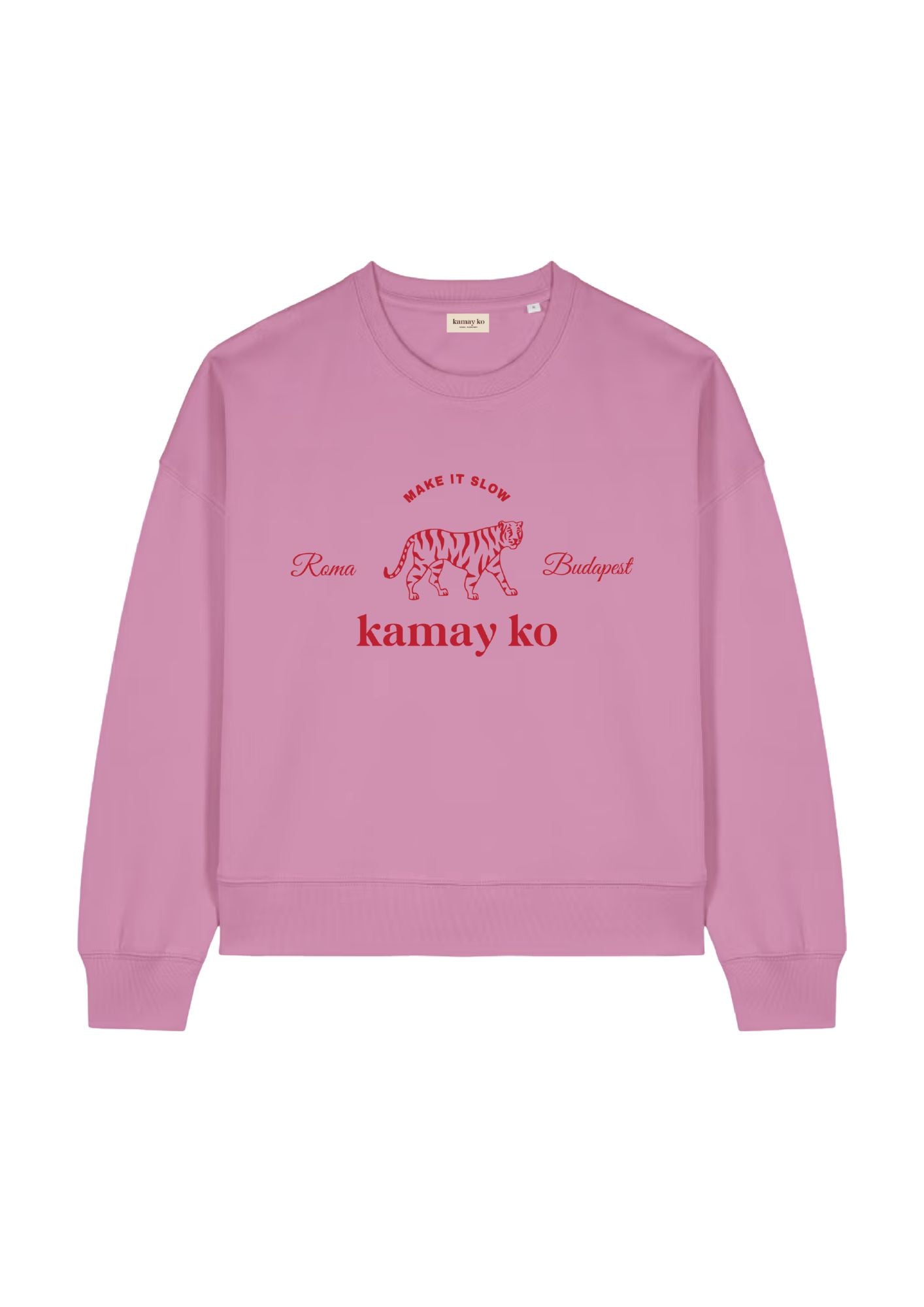 TIGER POWER - Women Sweatshirt - Cherry Pink