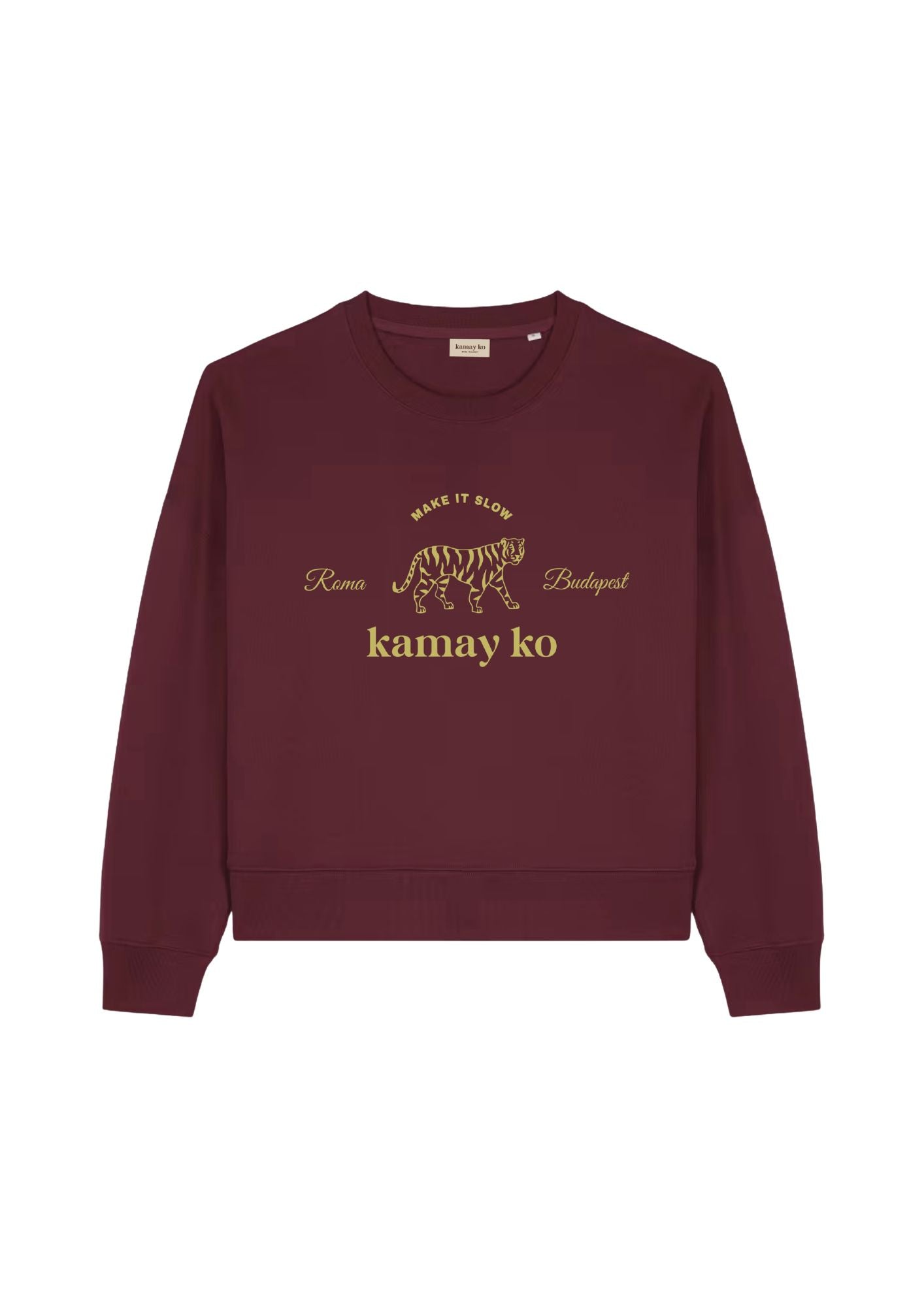 TIGER POWER - Women Sweatshirt - Autumn Burgundy