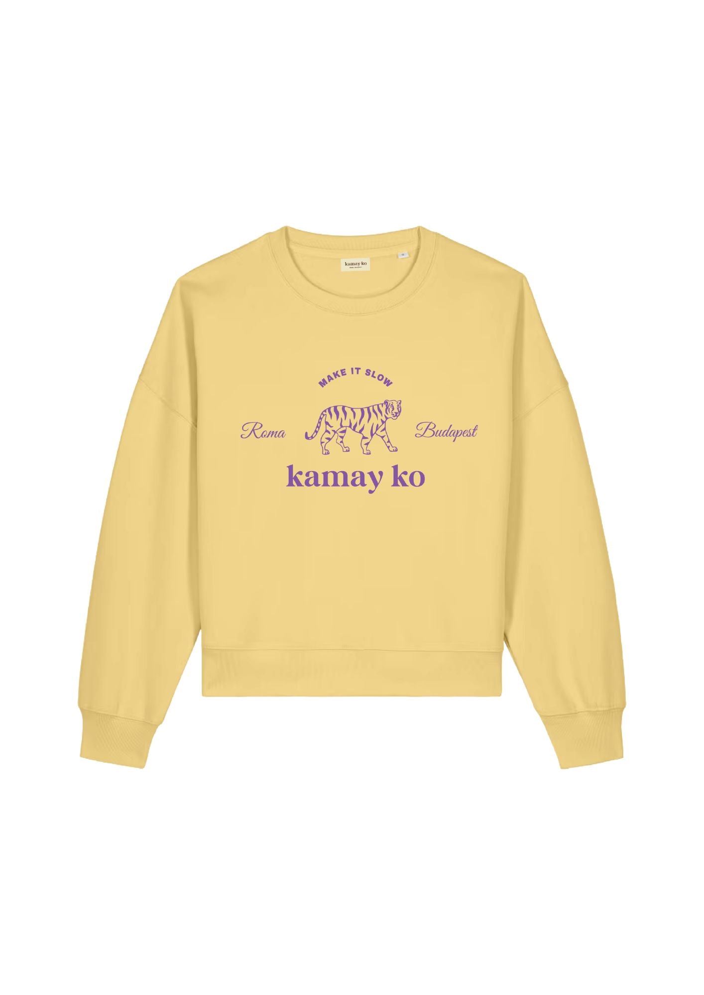 TIGER POWER - Women Sweatshirt - Butter Yellow