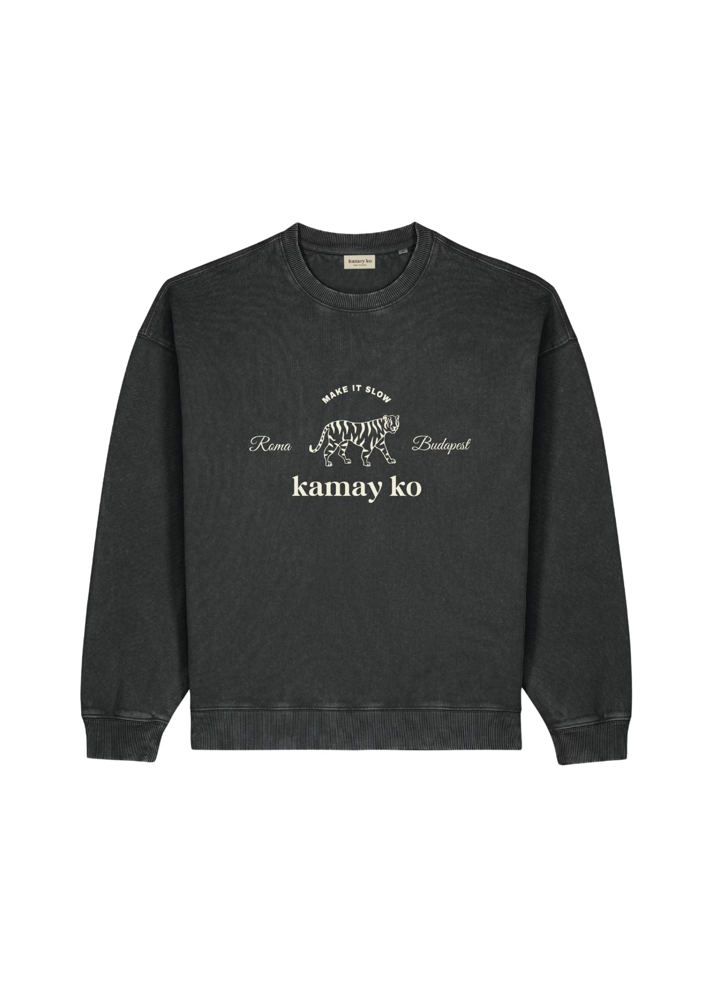 TIGER POWER - Unisex Sweatshirt - Dyed Black