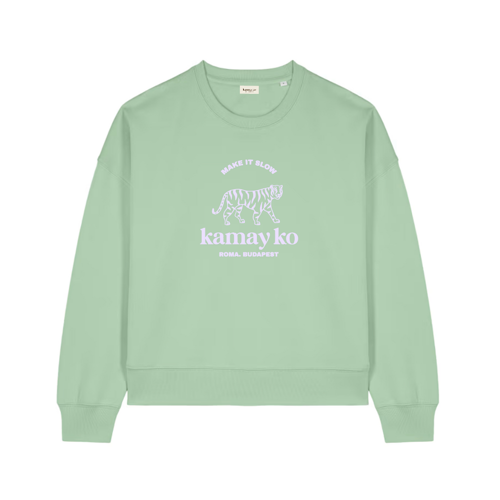 TIGER POWER - Women Sweatshirt - Matcha