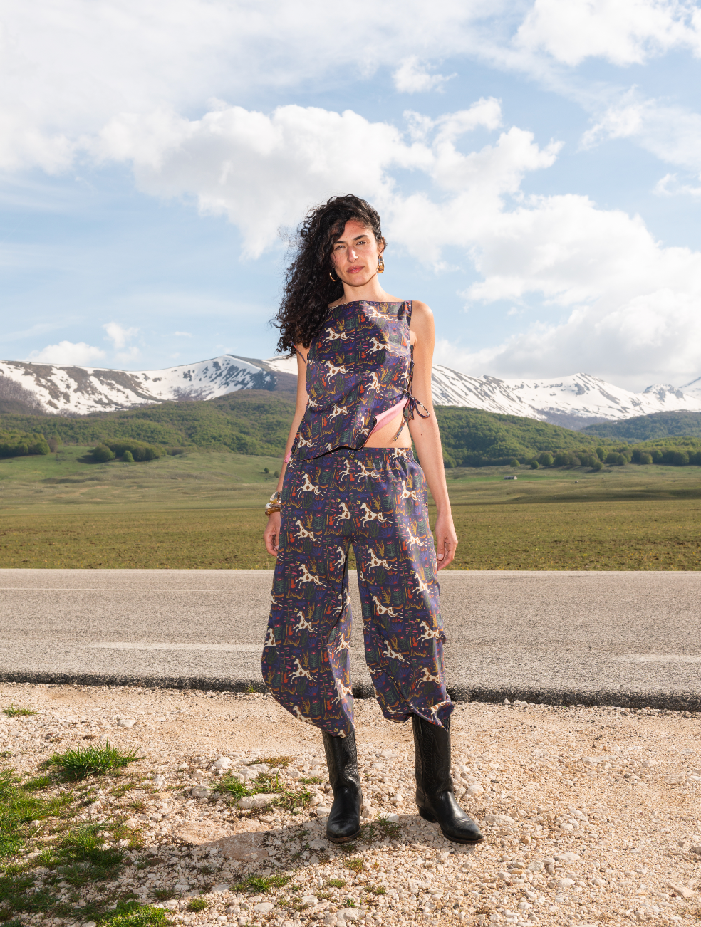 VULCANA - Side Tie Top - Horse