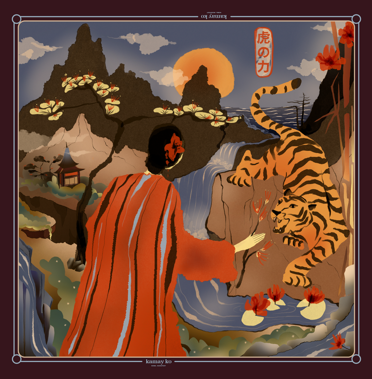 TORA - Silk scarf - Tiger