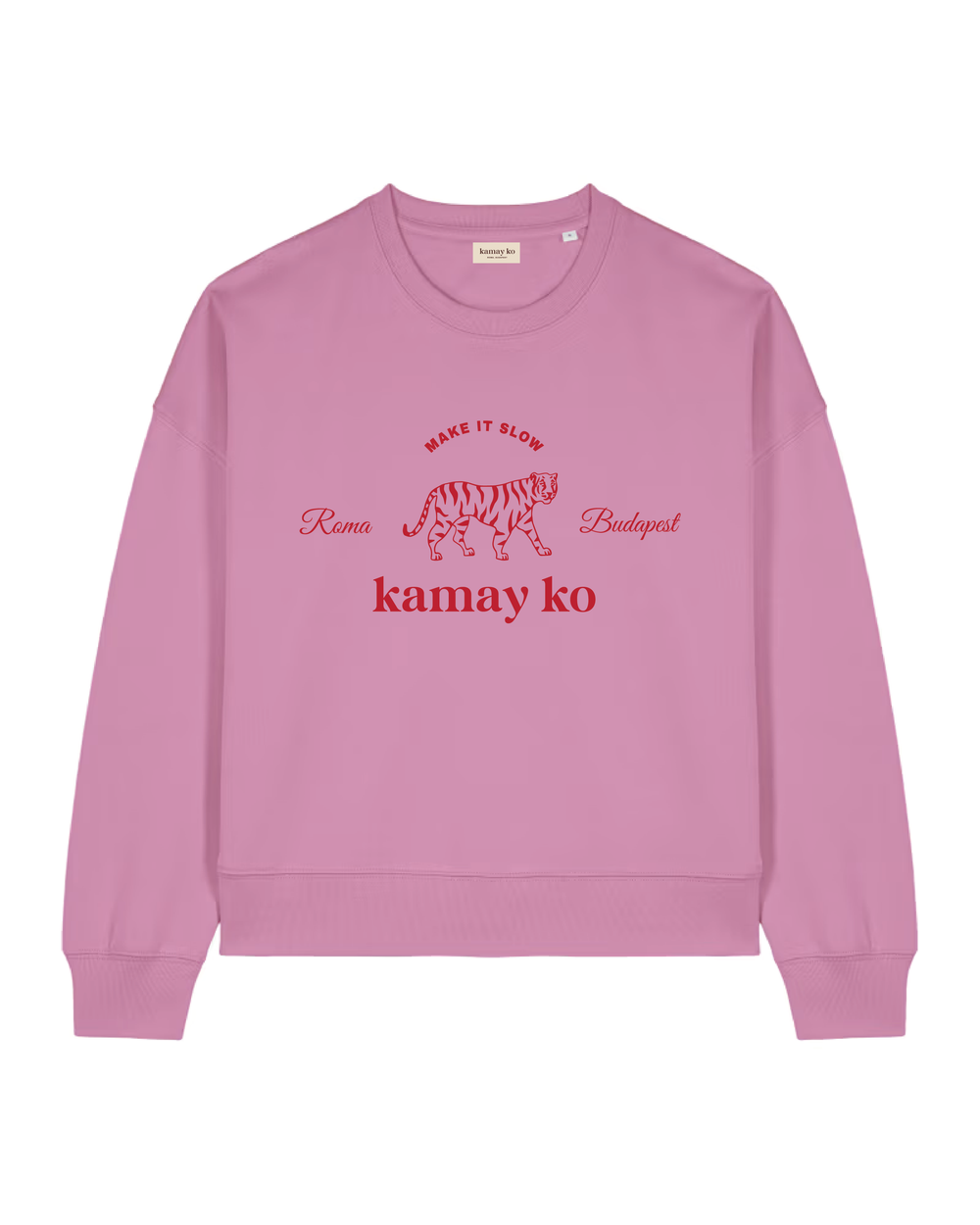 TIGER POWER - Women Sweatshirt - Cherry Pink