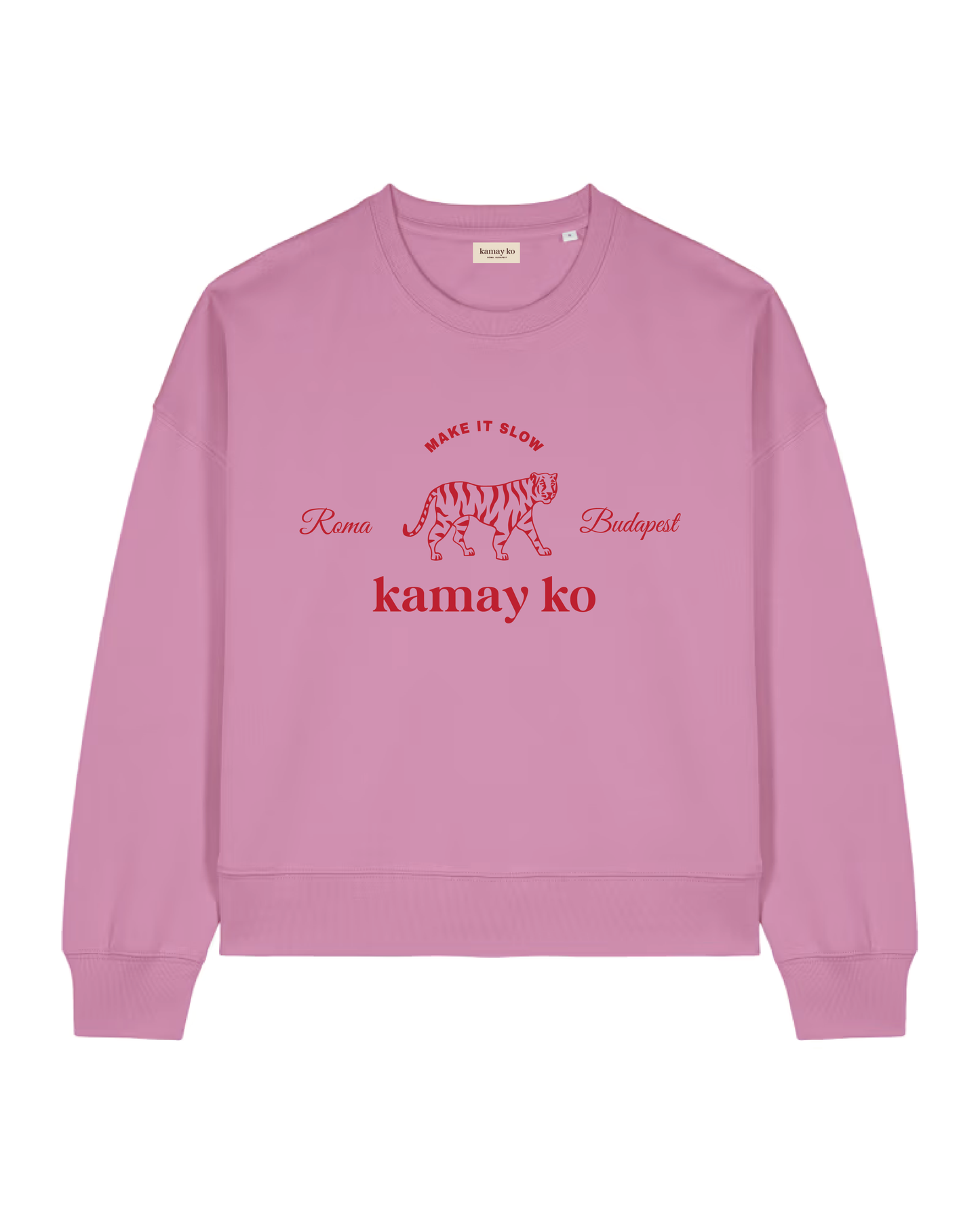 TIGER POWER - Women Sweatshirt - Cherry Pink
