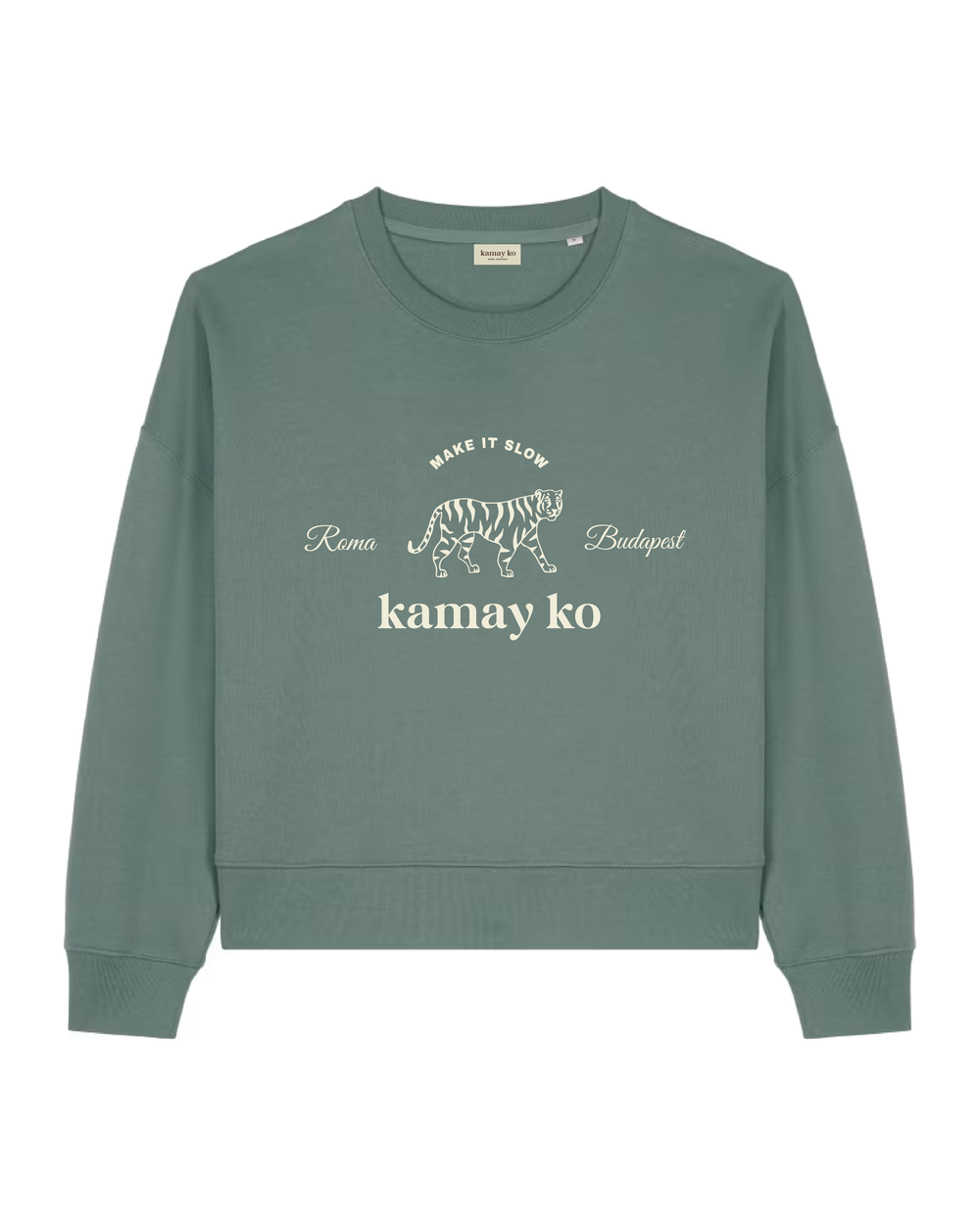 TIGER POWER - Women Sweatshirt - Mint Green