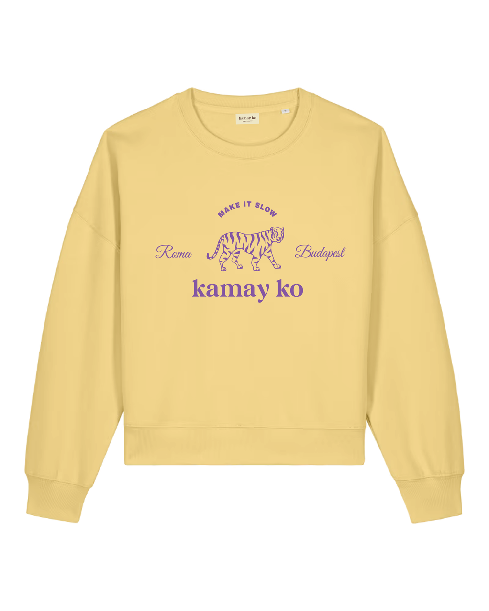 TIGER POWER - Women Sweatshirt - Butter Yellow
