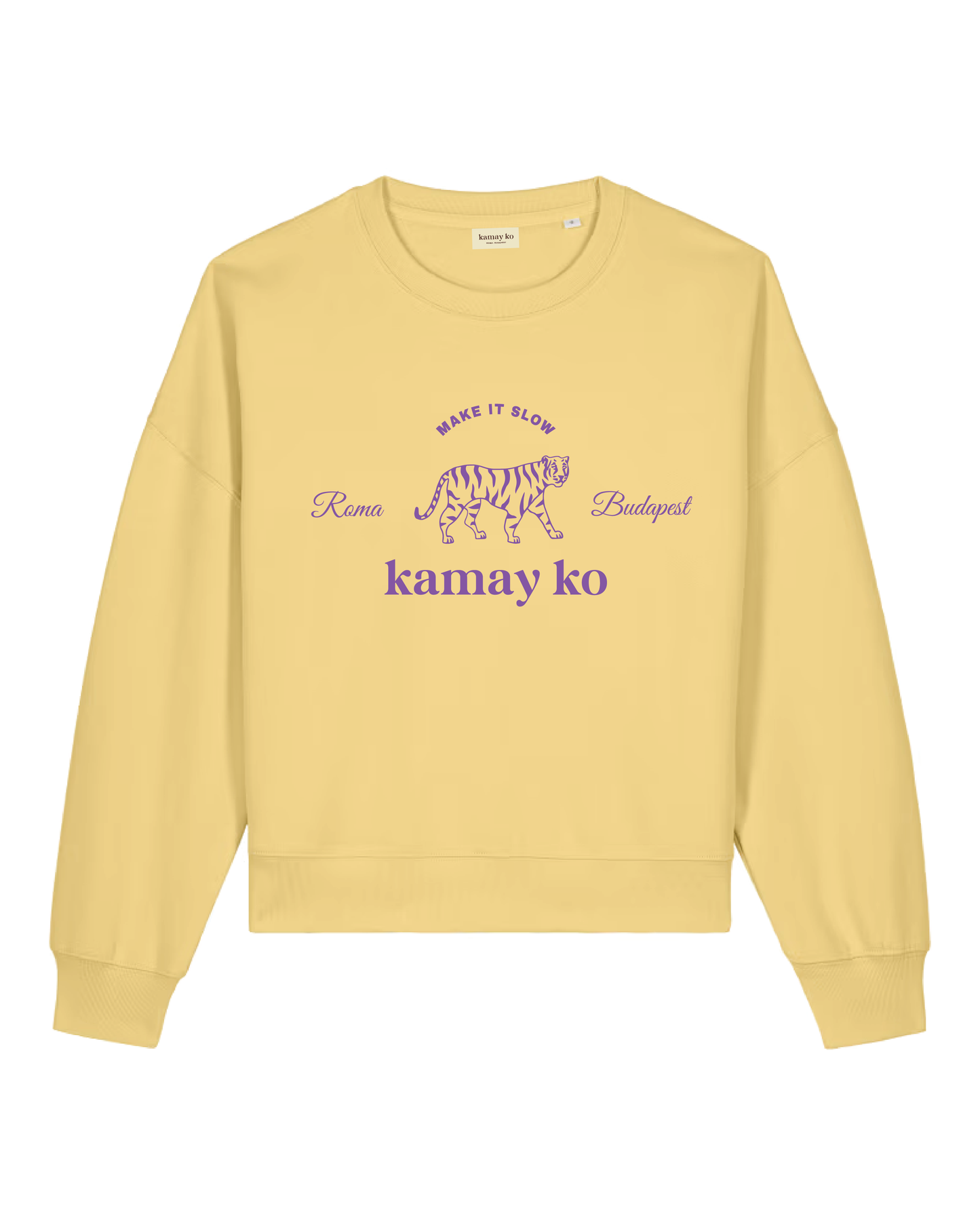 TIGER POWER - Women Sweatshirt - Butter Yellow