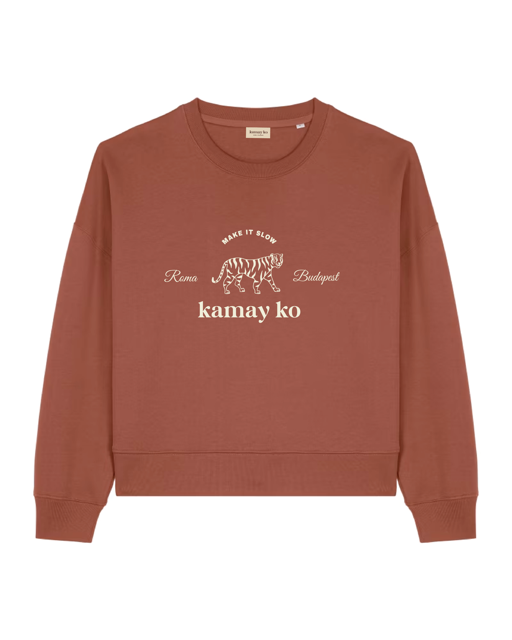 TIGER POWER - Women Sweatshirt - Terracotta