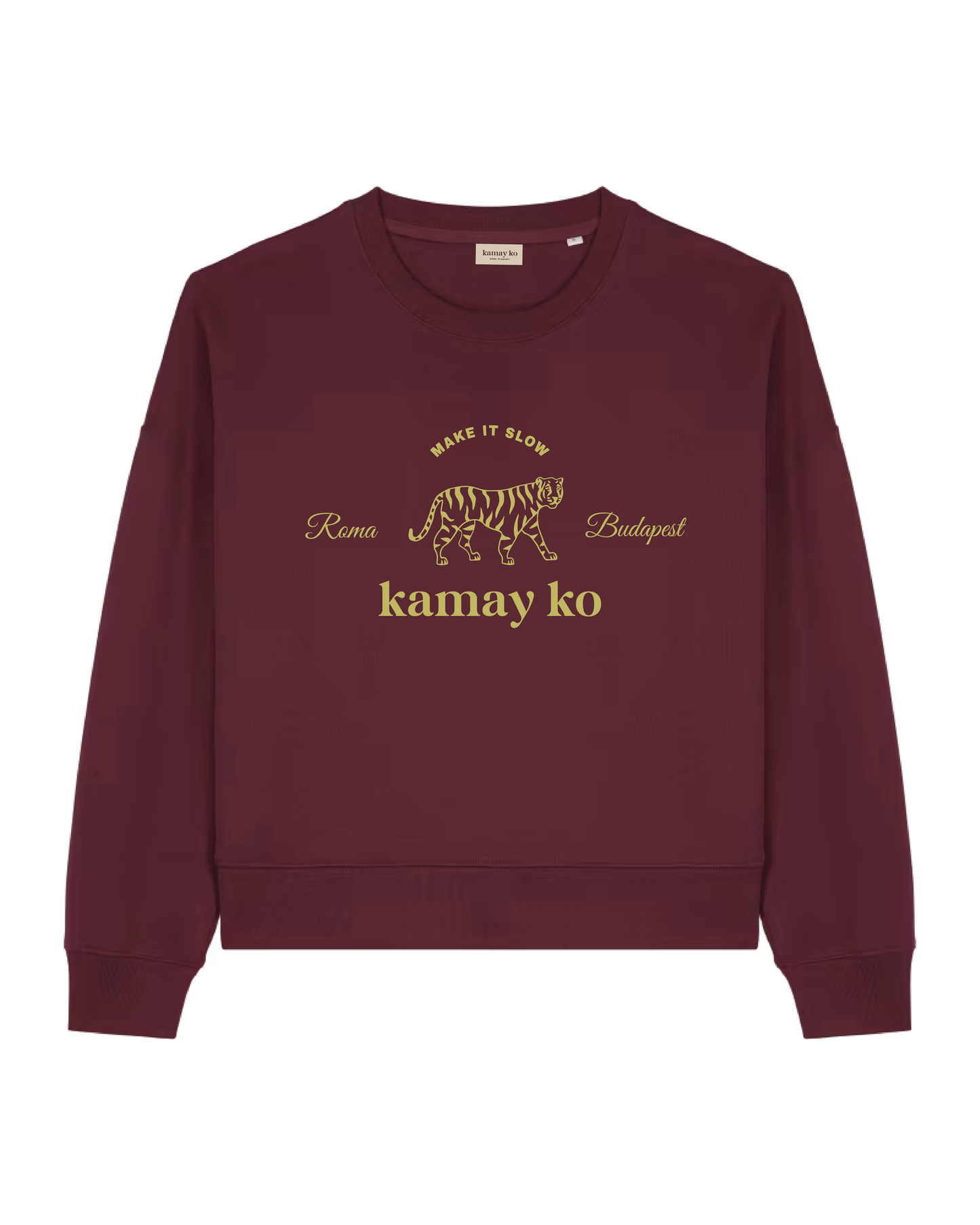 TIGER POWER - Women Sweatshirt - Autumn Burgundy