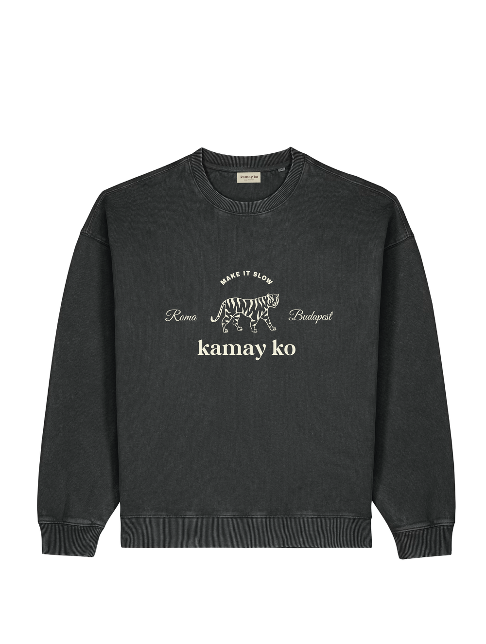 TIGER POWER - Unisex Sweatshirt - Dyed Black
