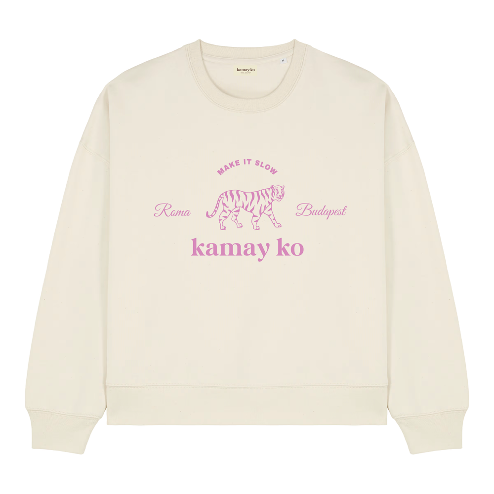 TIGER POWER - Women Sweatshirt - Sand