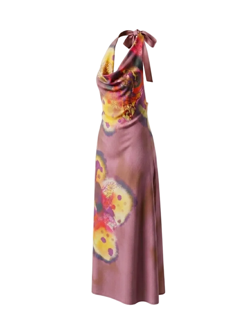 VULCANA - Halter Neck Dress - Orchid