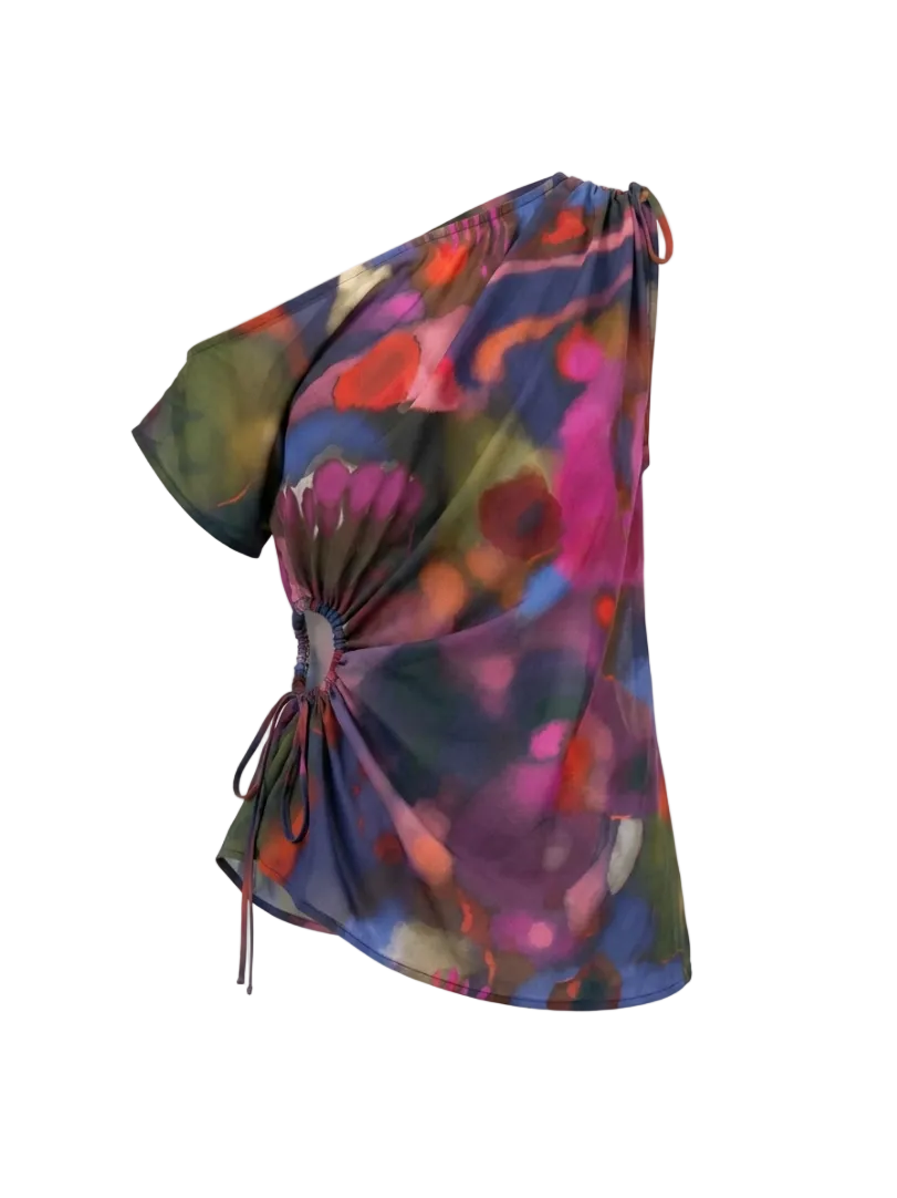 VULCANA - Off-Shoulder Top - Abstract