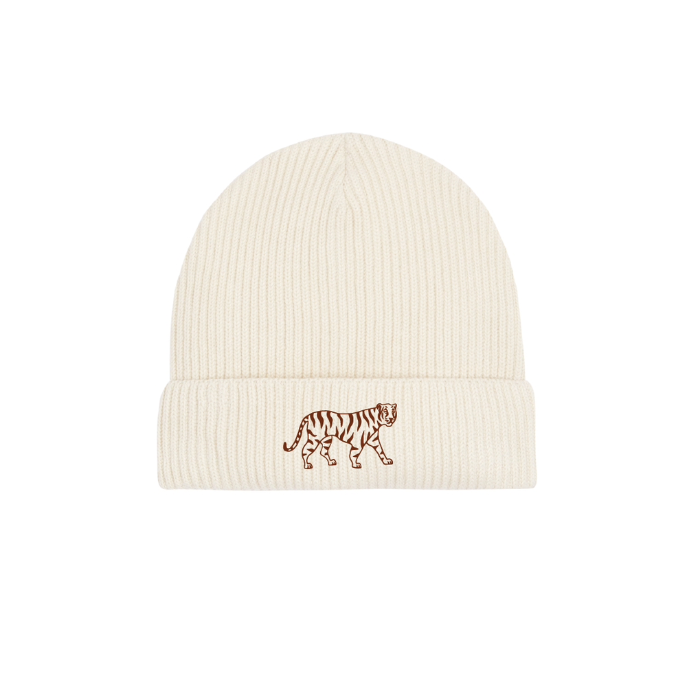 TIGER POWER - Knitted Beanie - Sand