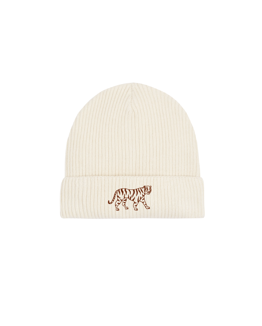 TIGER POWER - Knitted Beanie - Sand