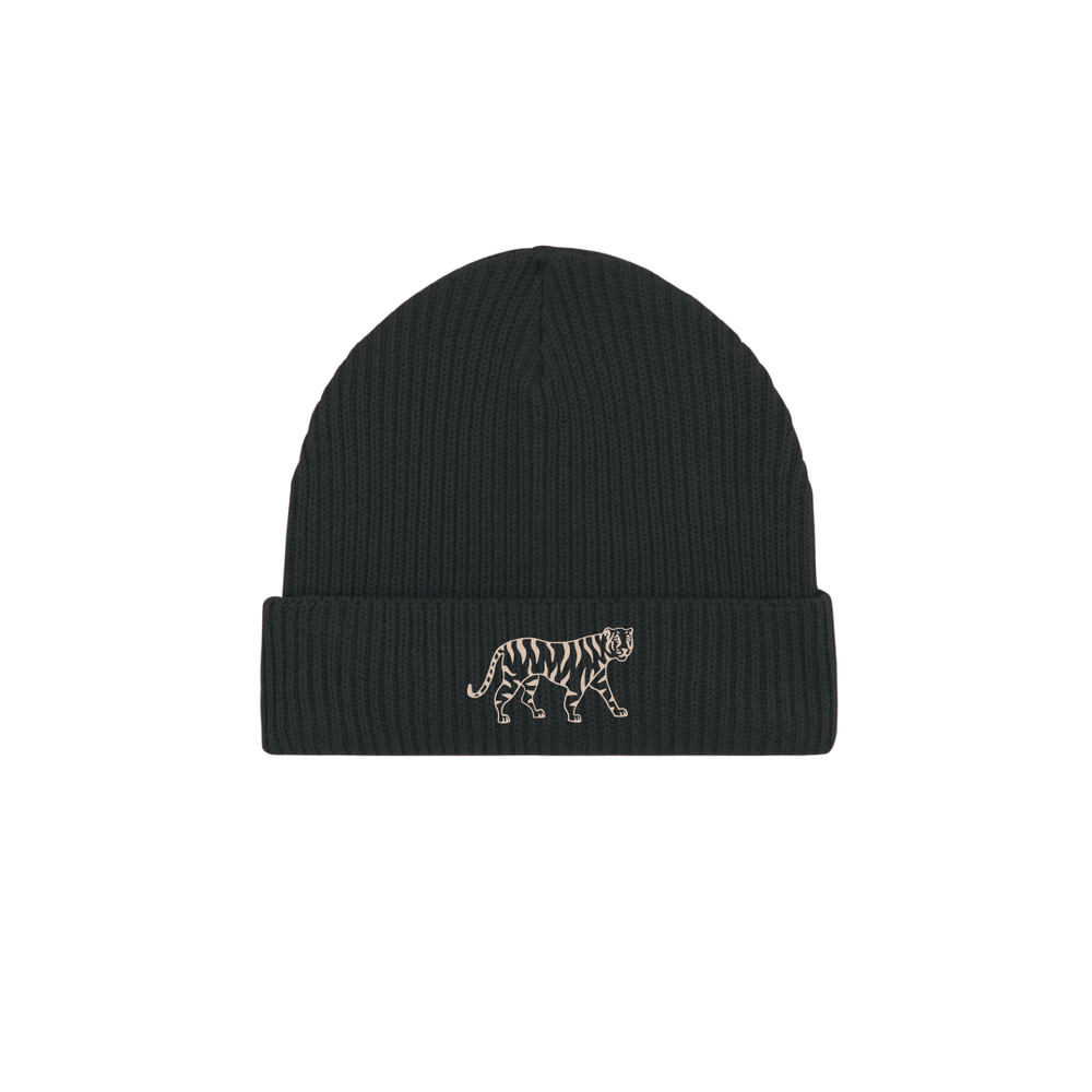 TIGER POWER - Knitted Beanie - Black