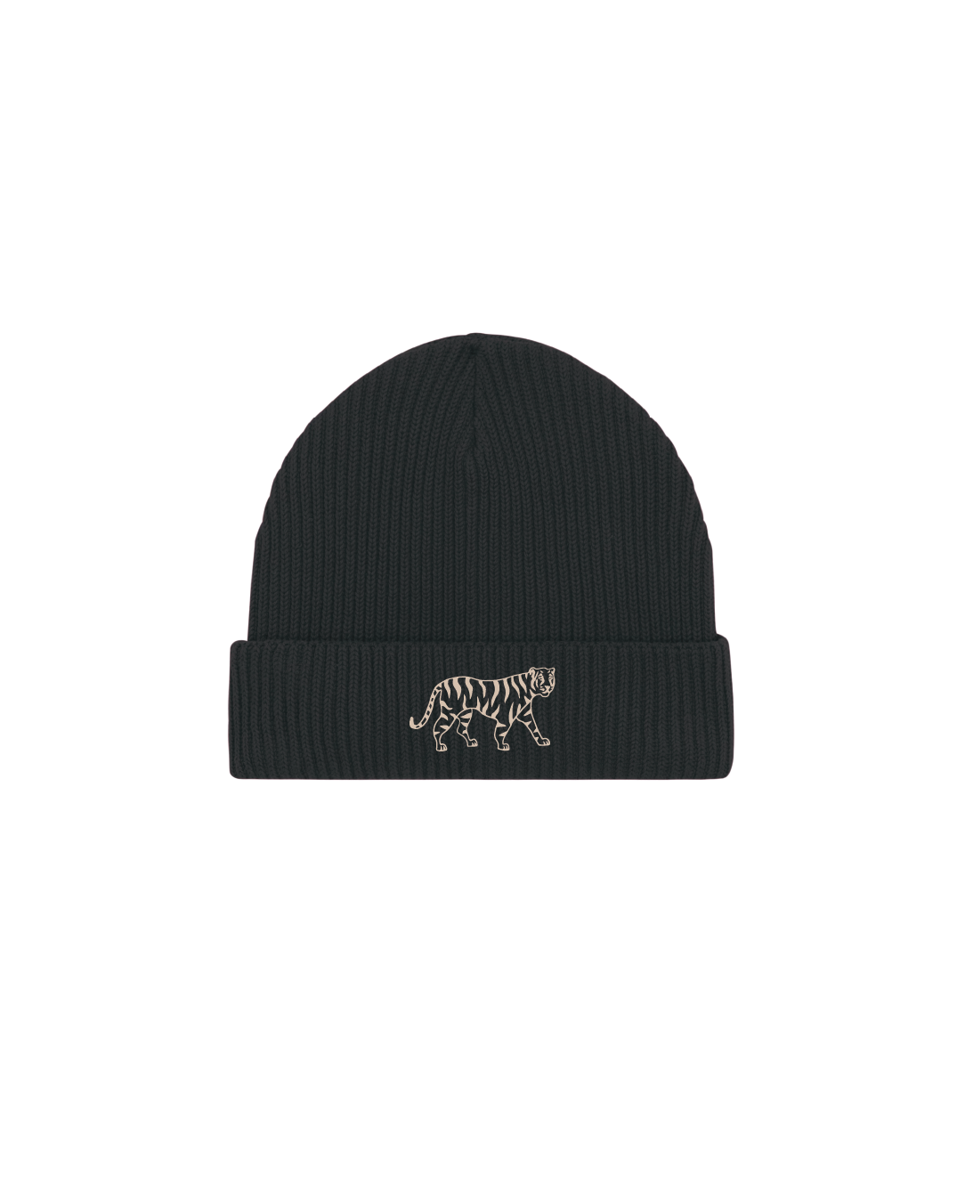 TIGER POWER - Knitted Beanie - Black