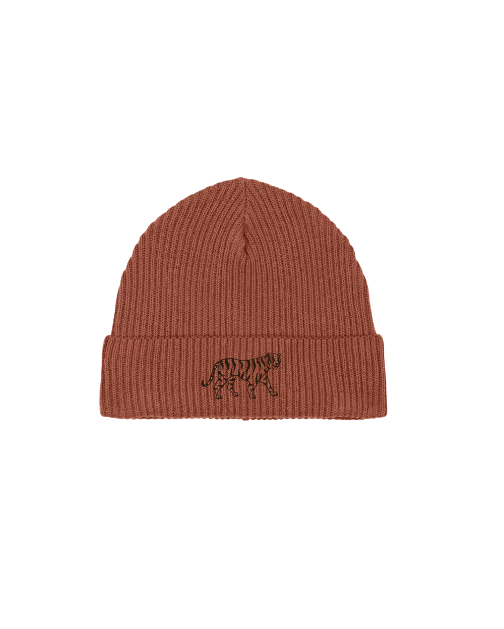 TIGER POWER - Knitted Beanie - Terracotta