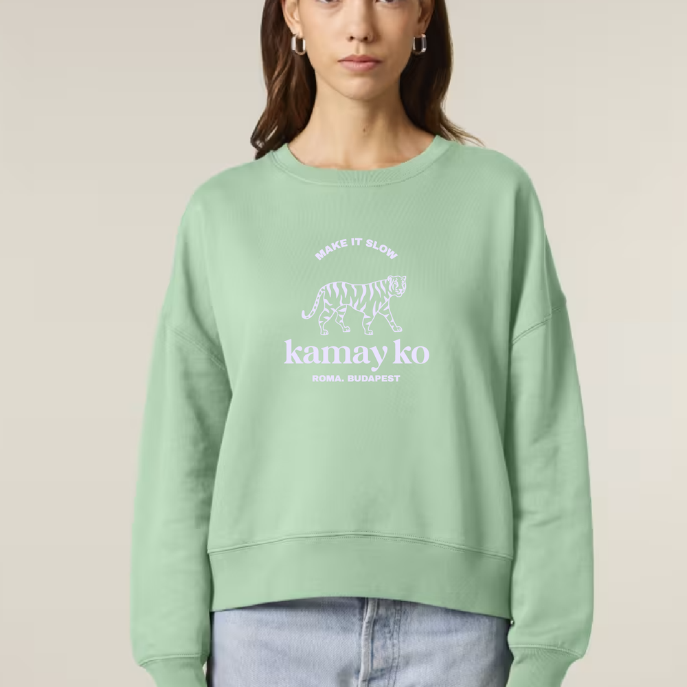 TIGER POWER - Women Sweatshirt - Matcha